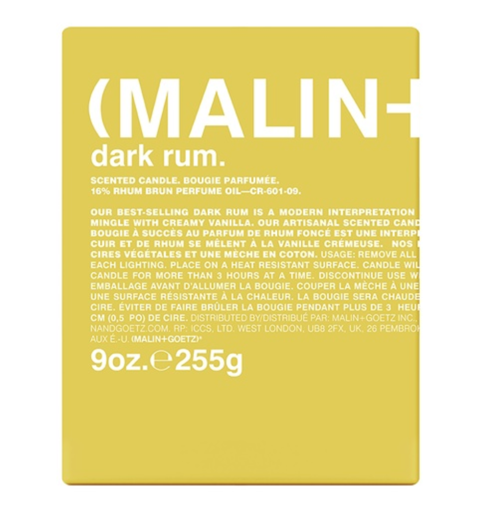 MALIN + GOETZ | Dark Rum Candle - 260 g