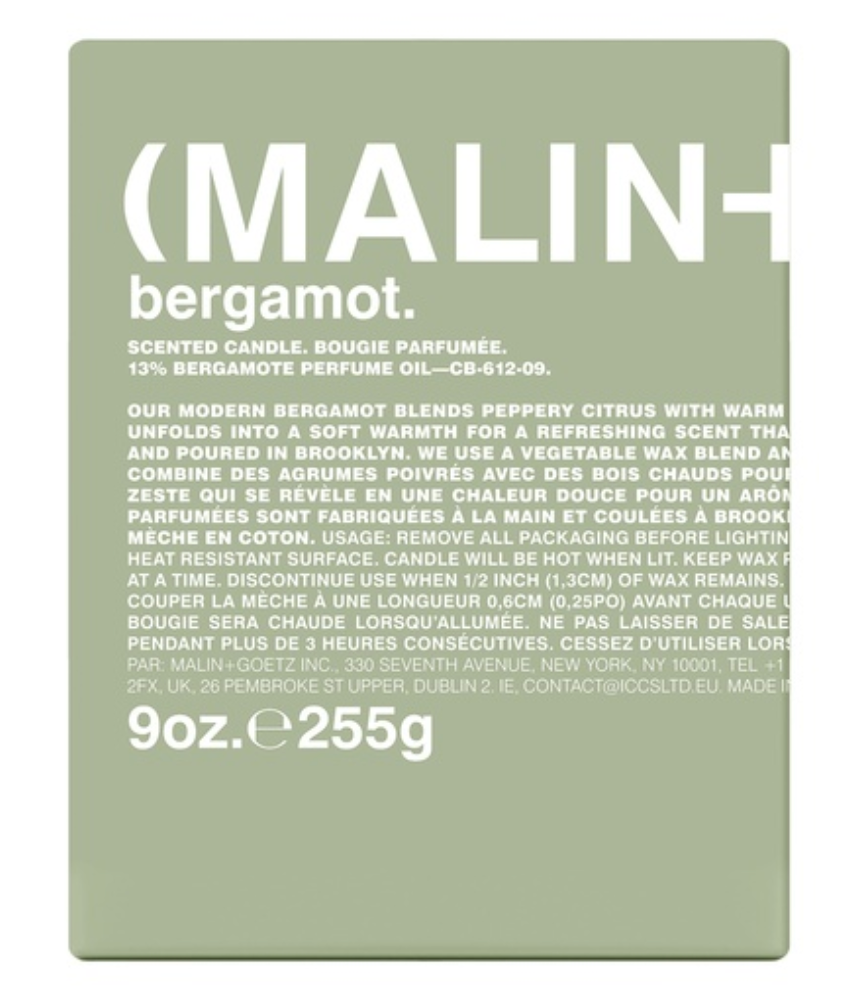 MALIN + Goetz | Bergamot Candle - 255 g