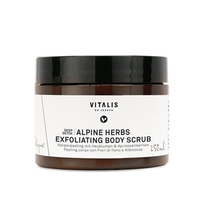 VITALIS DR. JOSEPH | Alpine Herbs Körperpeeling mit Heublumen & Aprikosenkernen - 250 ml